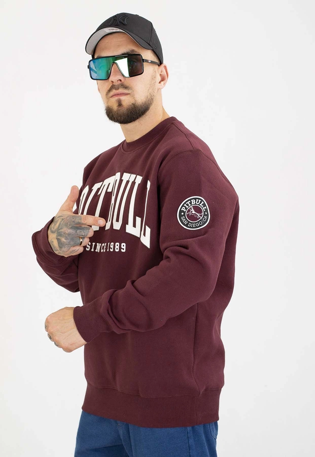 Bluza Pit Bull Bez Kaptura Norton dark burgundy 