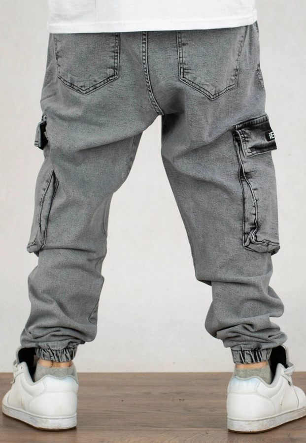 Spodnie I8 Denim Joggery Boyfriend Cargo BOY07 light grey