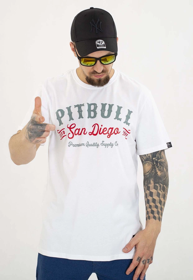 T-shirt Pit Bull Strenght&Respect white