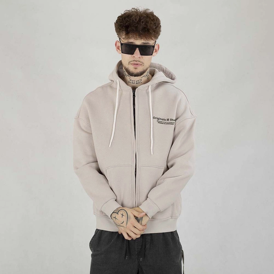 Bluza I8 Z Kapturem ZIP Originals beżowa