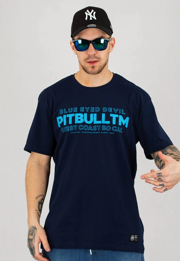 T-shirt Pit Bull Bed V granatowy