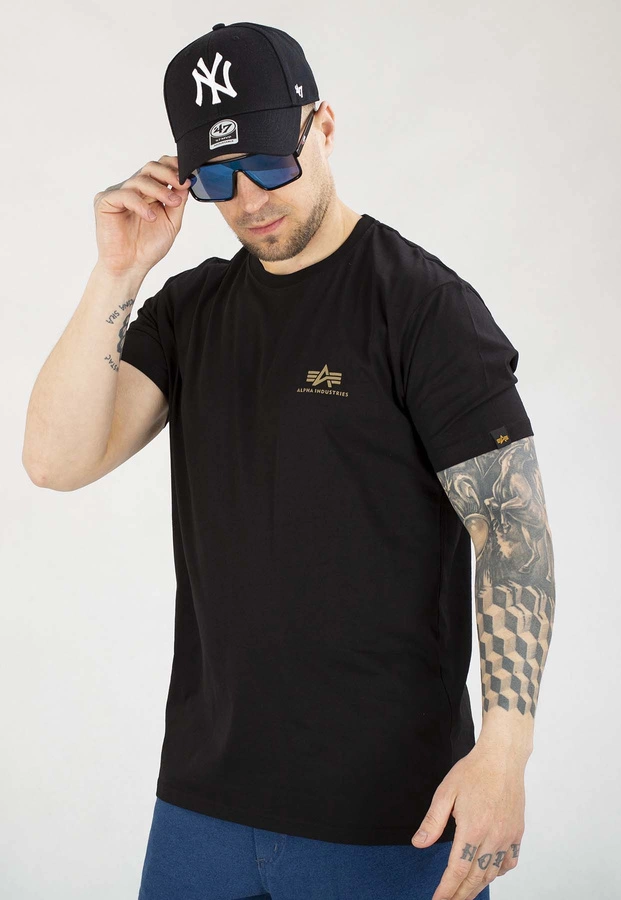 T-shirt Alpha Industries Back Print 128507CP czarny camo