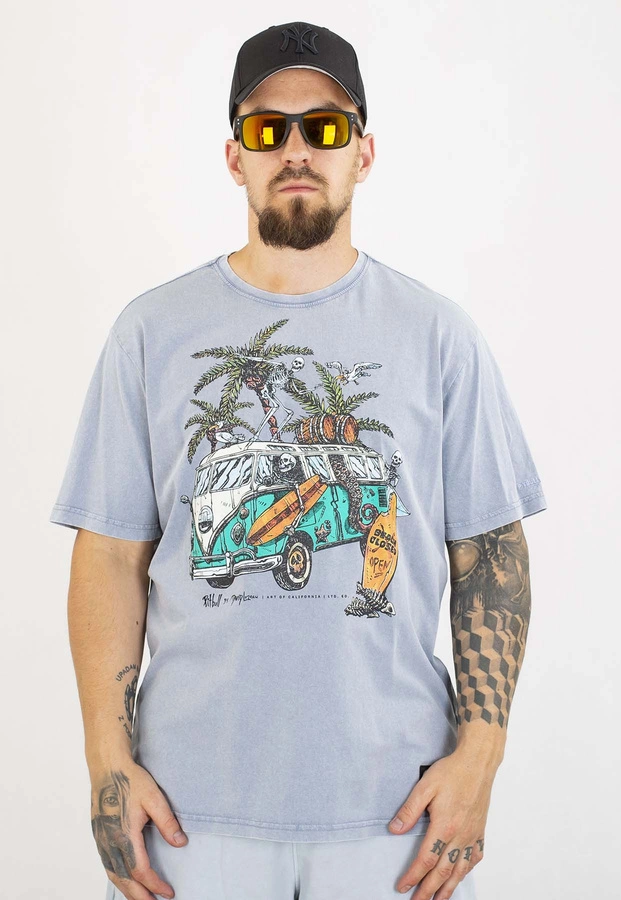 T-shirt Pit Bull Open Beach 190 washed blue