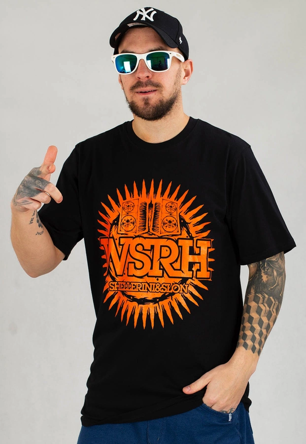 T-shirt WSRH Słońce Pomarańczowe czarny