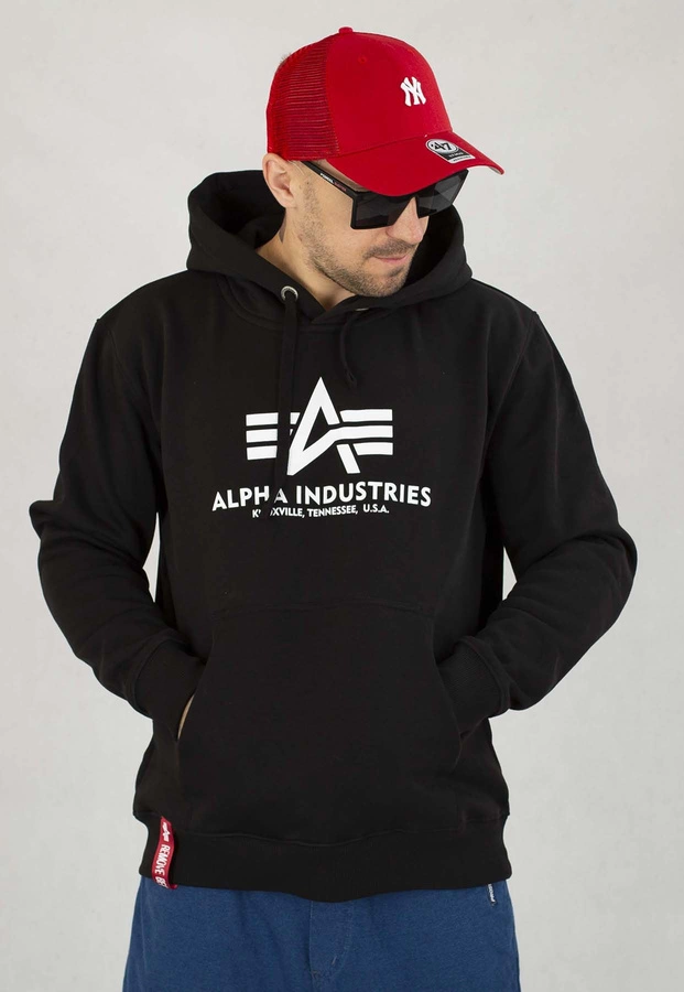 Bluza Alpha Industries Z Kapturem Basic 178312 czarna