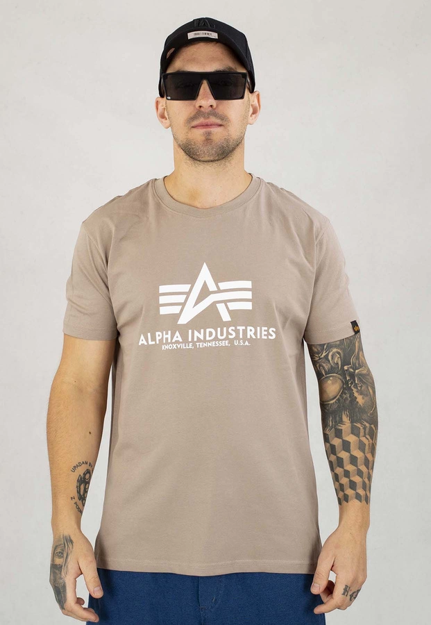 T-shirt Alpha Industries Basic 100501 beżowy