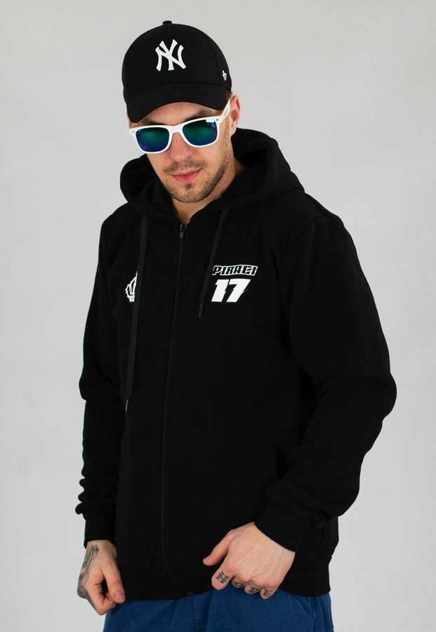 Bluza Ganja Mafia Piraci Reflect Zip czarna