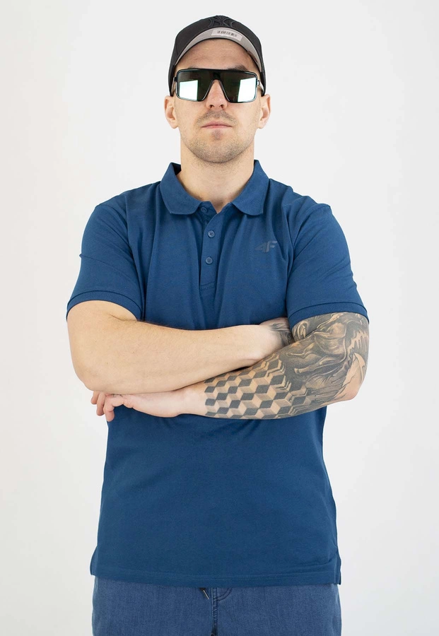 T-shirt Polo 4F M367 morski zielony