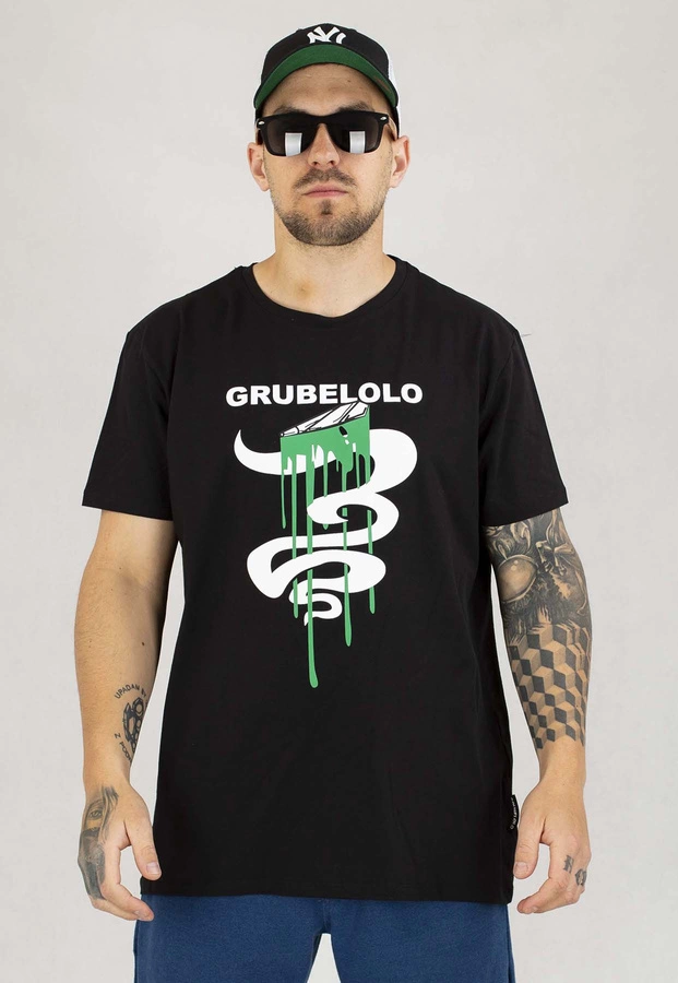 T-shirt Grube Lolo Joint czarny