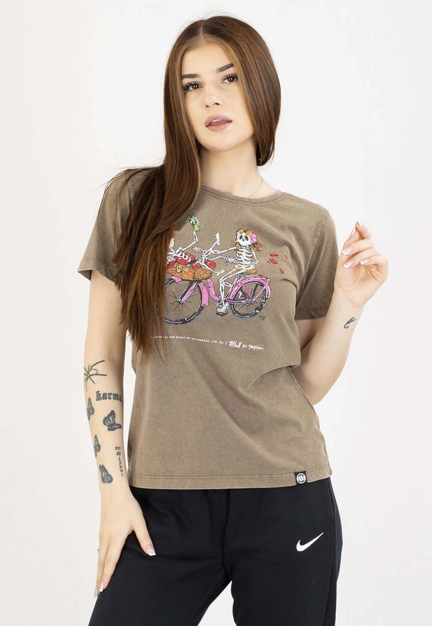 T-Shirt Pit Bull Cruisinandboozin 190 dark brown