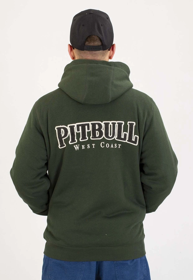 Bluza Pit Bull Z Kapturem ZIP Ruffin Detroit dark green