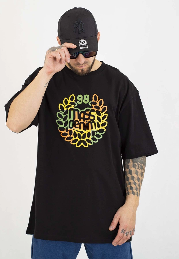 T-shirt Mass Patchwork czarny