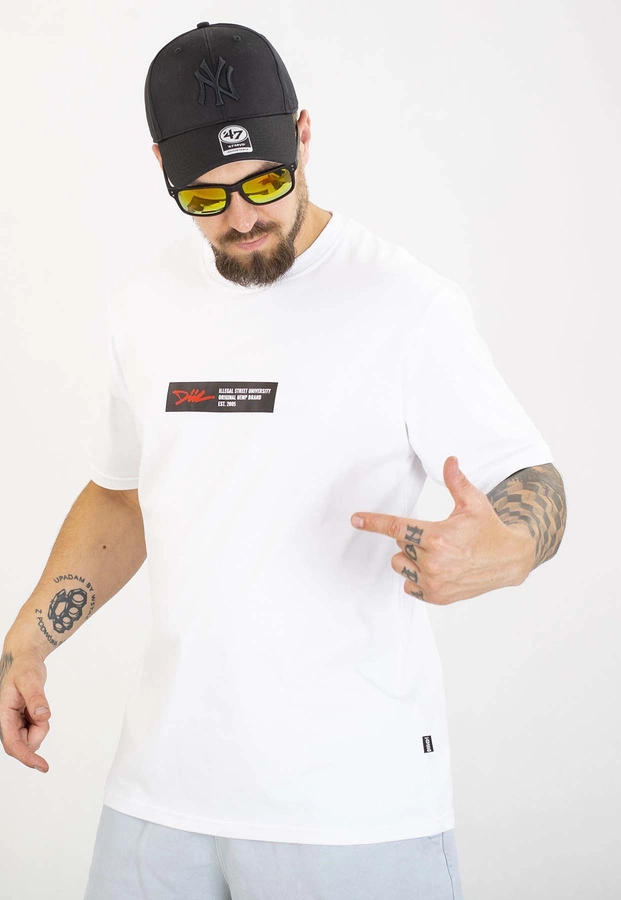 T-shirt Diil Frame biało czarny