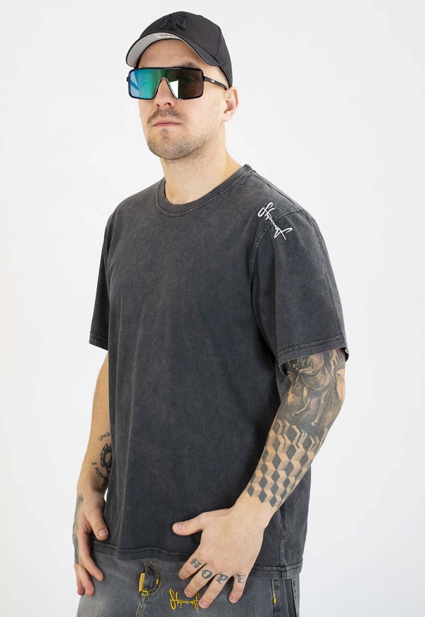 T-shirt Stoprocent Haftbark Premium czarny sprany