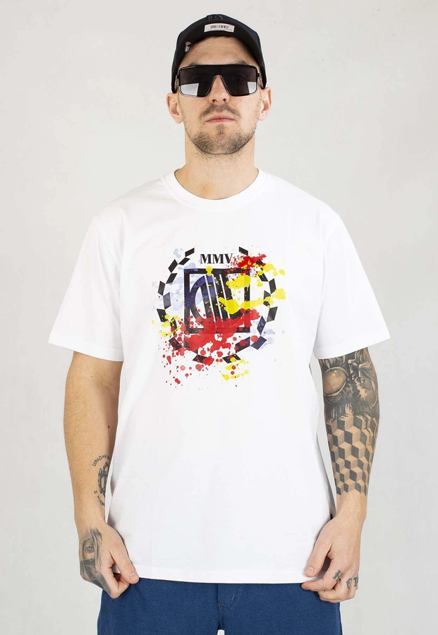 T-shirt Diil Splash biało czarny