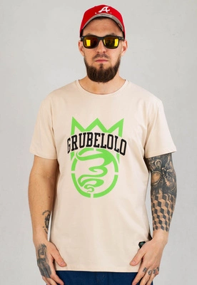 T-shirt Grube Lolo Crown beżowy