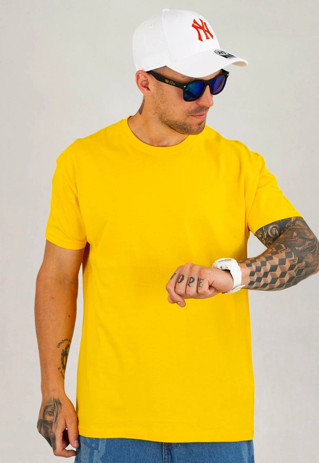 T-shirt Niemaloga Slim 150 Smooth żółty