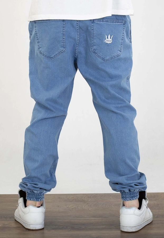 Spodnie Jigga Wear Crown Jogger Jeans sky blue