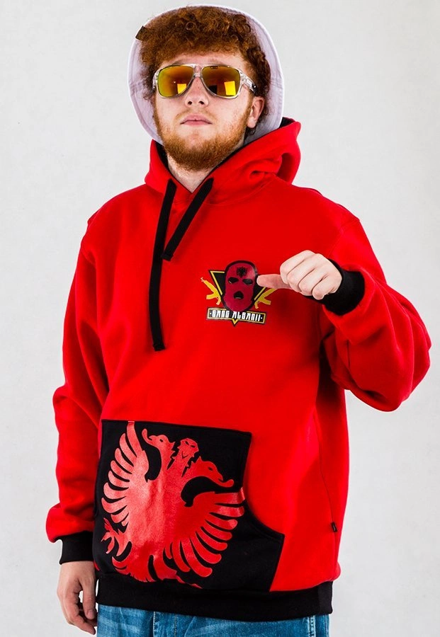 Bluza Gang Albanii Logo czerwono czarna