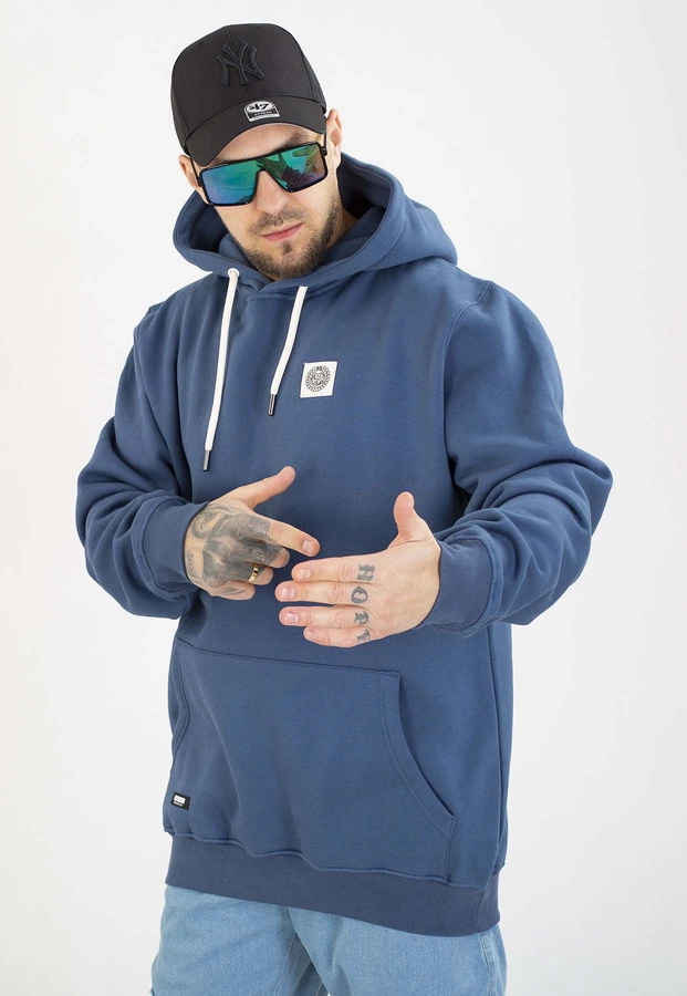 Bluza Mass Z Kapturem Patch niebieska
