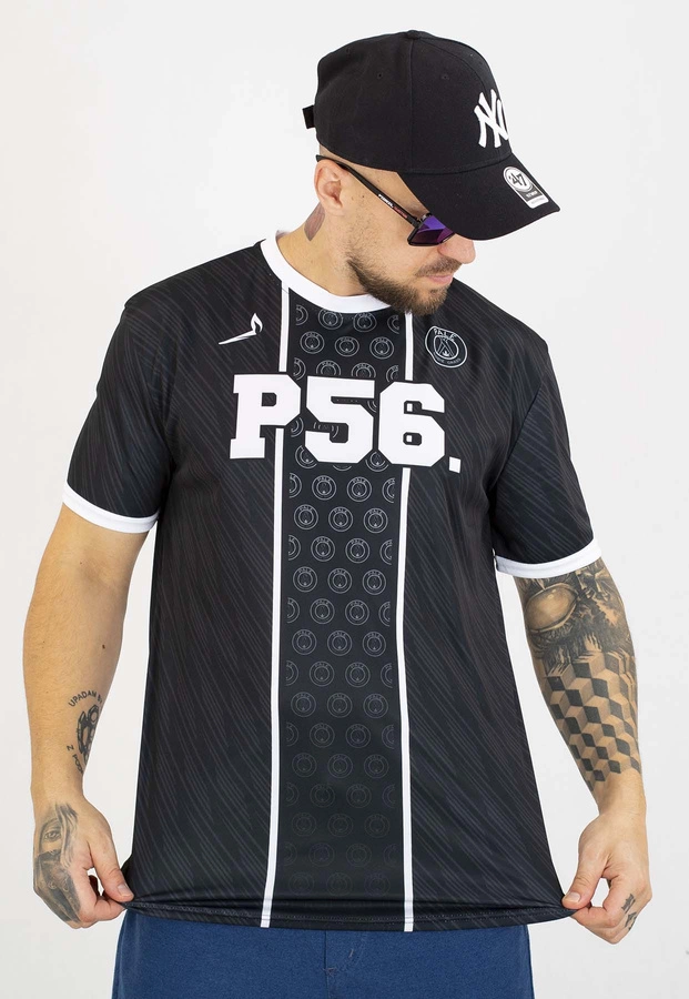 T-shirt Dudek P56 Palę Sobie Grass Football czarno biały