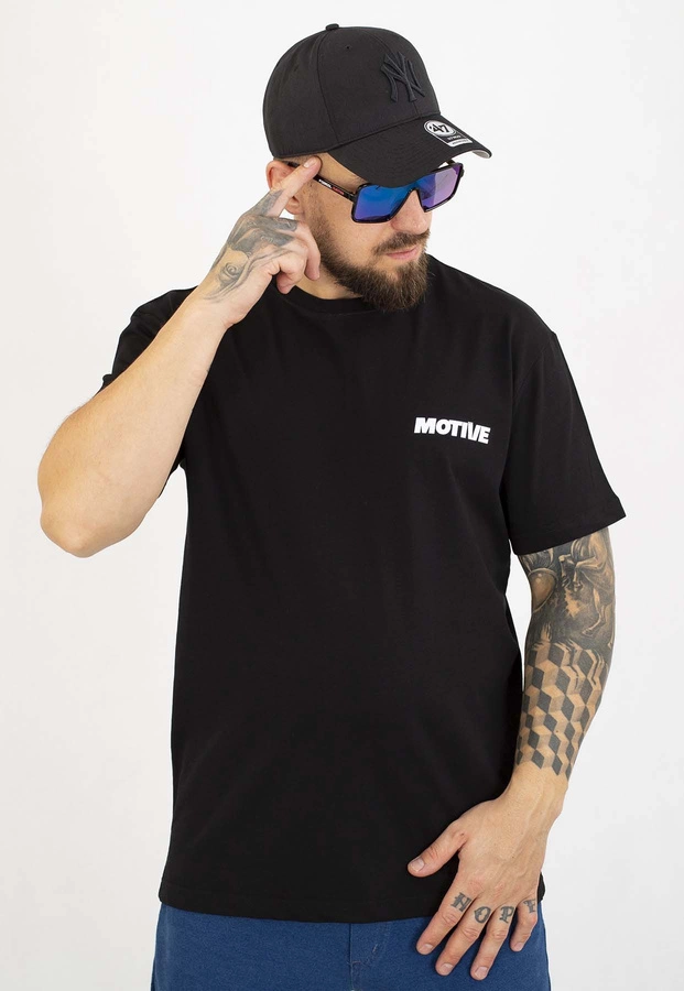 T-shirt Motive Yourself Back White Logo czarny