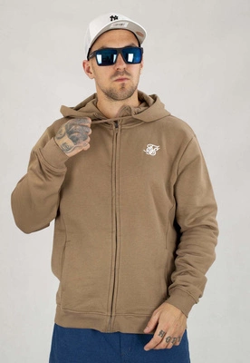 Bluza SikSilk Z Kapturem Essentials Full Zip brązowa