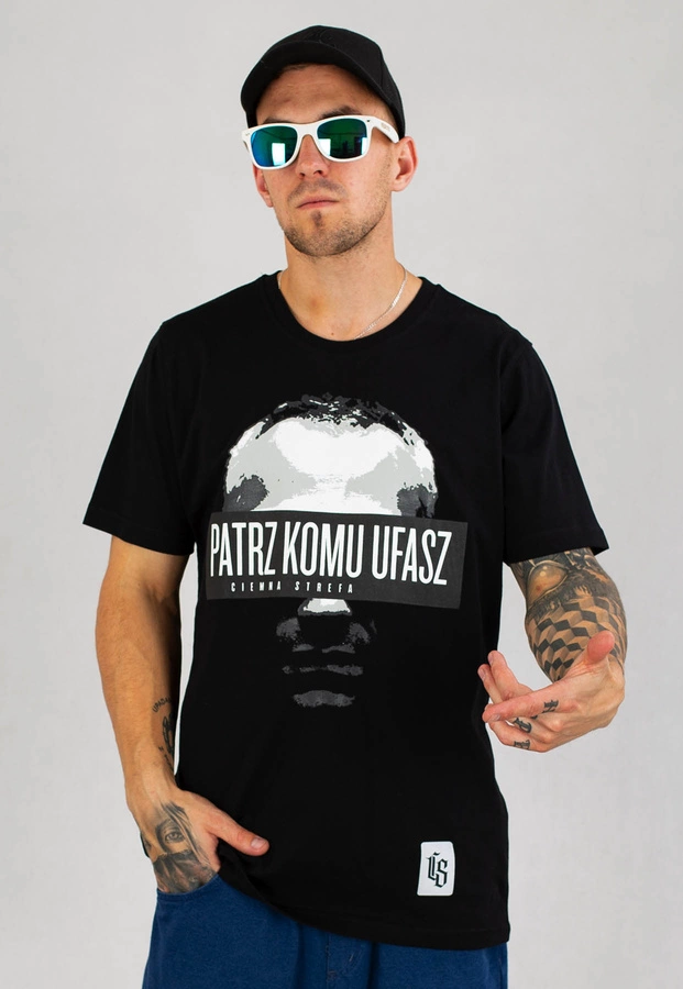 T-shirt Ciemna Strefa Patrz Komu Ufasz czarny