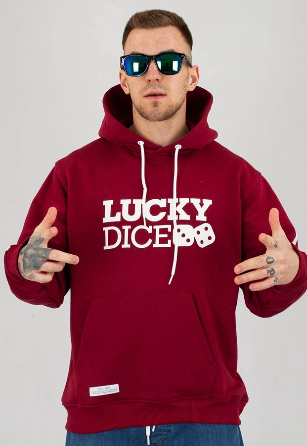 Bluza Lucky Dice Classic PJP bordowa