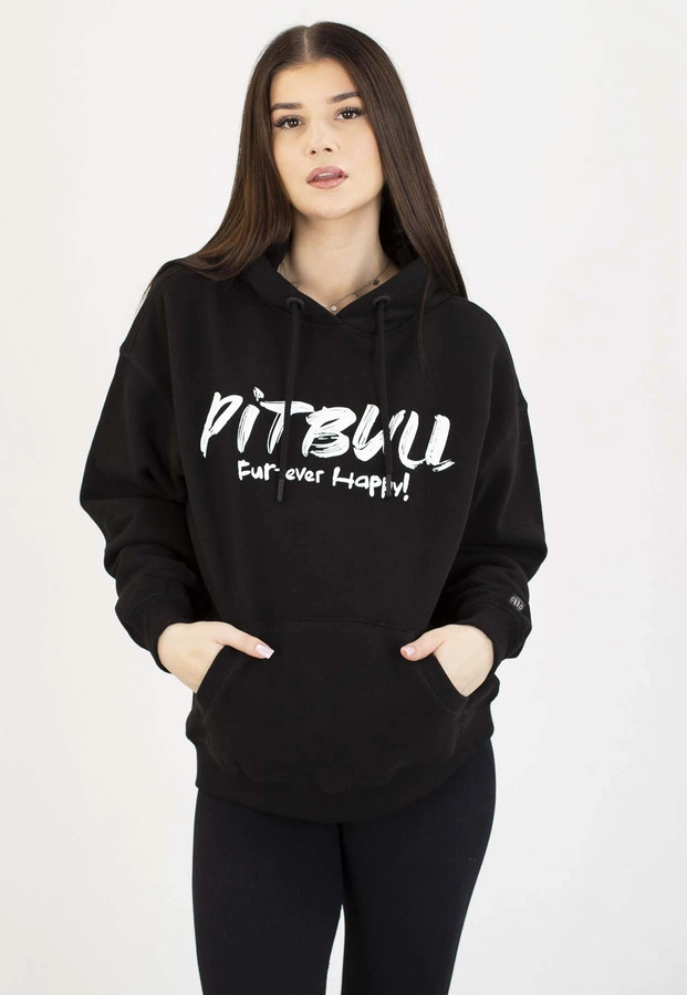 Bluza Pit Bull Z Kapturem Oversize Puppy 2 czarna