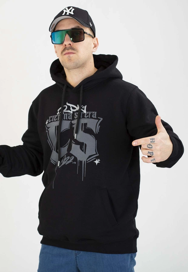 Bluza Ciemna Strefa Z Kapturem Gotyk Graffiti czarna