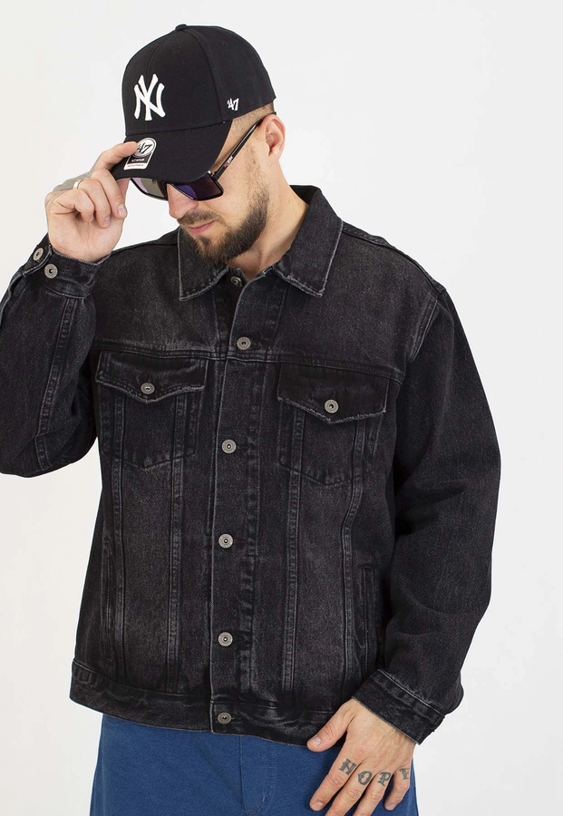 Kurtka Prosto Civil czarna sprana jeans