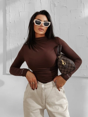 Longsleeve Olavoga Nerelia brązowy