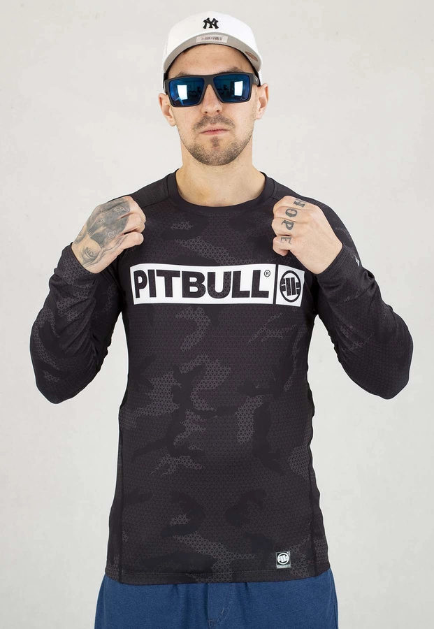 Longsleeve Pit Bull Sportowy Rashguard Net Camo Hilltop II czarny