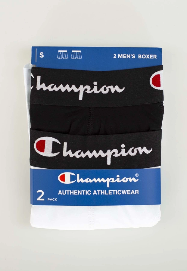 Bokserki Champion 2Pack U20001 czarne białe