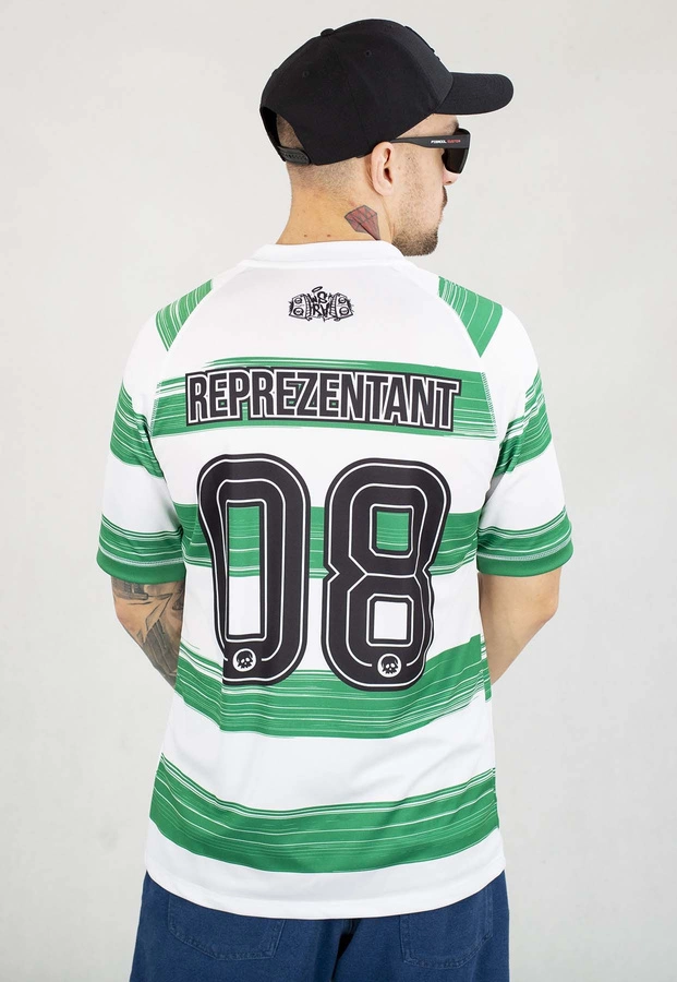 T-shirt WSRH Reprezentant Football biało zielony