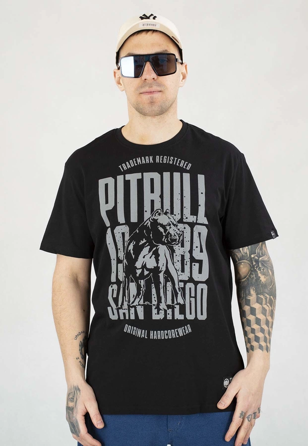 T-shirt Pit Bull San Diego Dog czarny