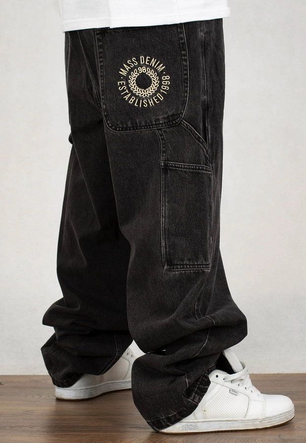 Spodnie Mass Jeans Extra Baggy Fit Elementary black washed