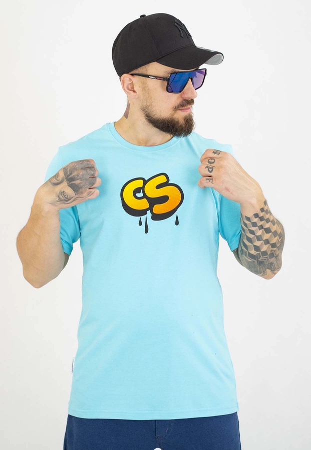 T-shirt Ciemna Strefa Relax 100% turkusowy