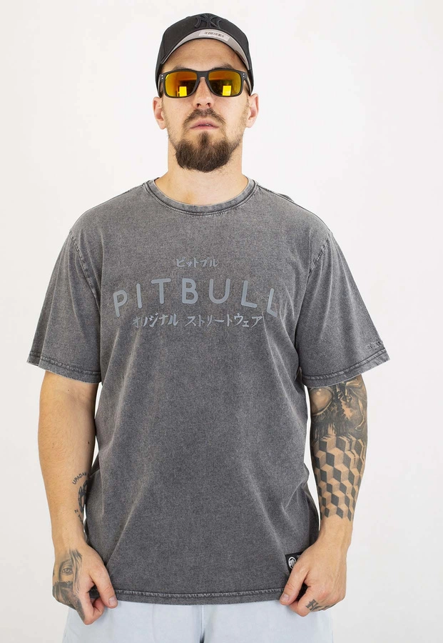 T-shirt Pit Bull Mt.Fuji 190 washed grey