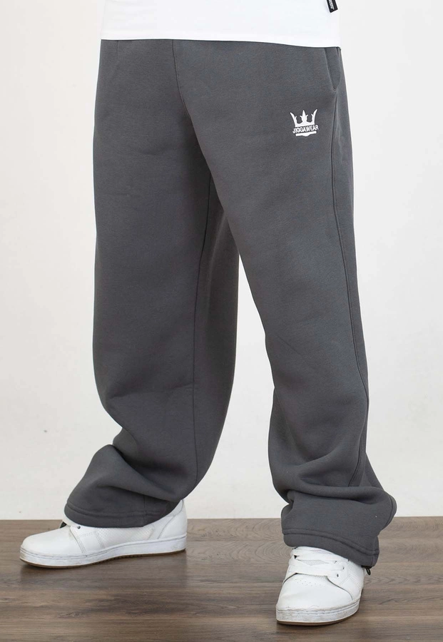 Dresy Jigga Wear Baggy Logo Drawcord Smoked grafitowe