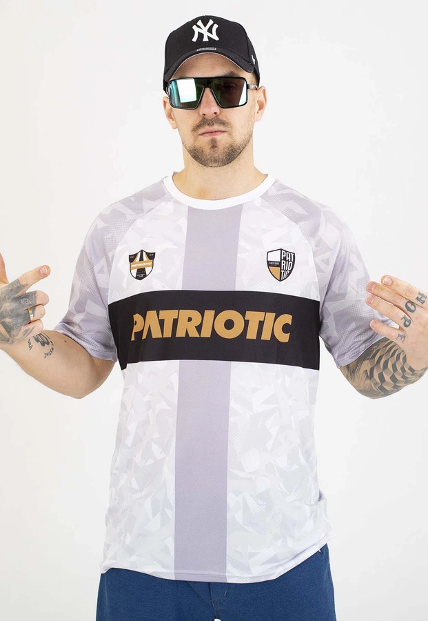 T-shirt Patriotic Football Gold biały