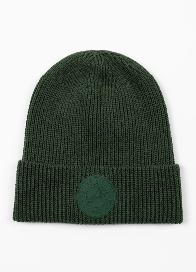 Czapka Zimowa Pit Bull San Diego CA dark green