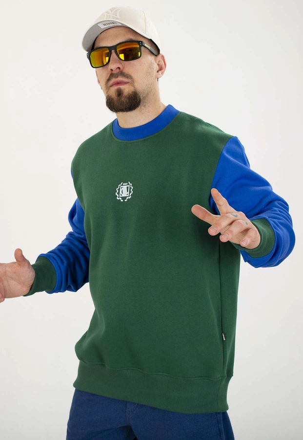 Bluza Diil Bez Kaptura Small Double zielono chabrowa