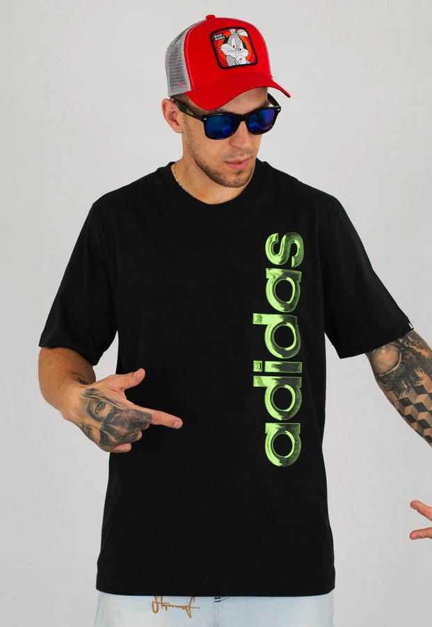 T-shirt Adidas M Hyperreal Vertical Logo Tee GD5919 czarny