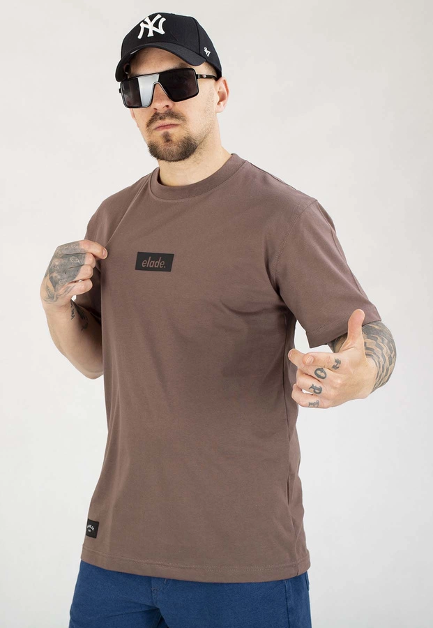 T-shirt Elade Box Logo 3D brązowy