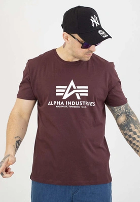T-shirt Alpha Industries Basic 100501 bordowy