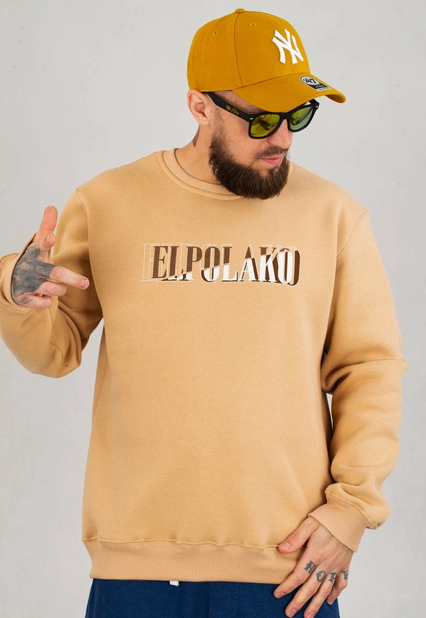 Bluza El Polako Crewneck Double Layer brązowa