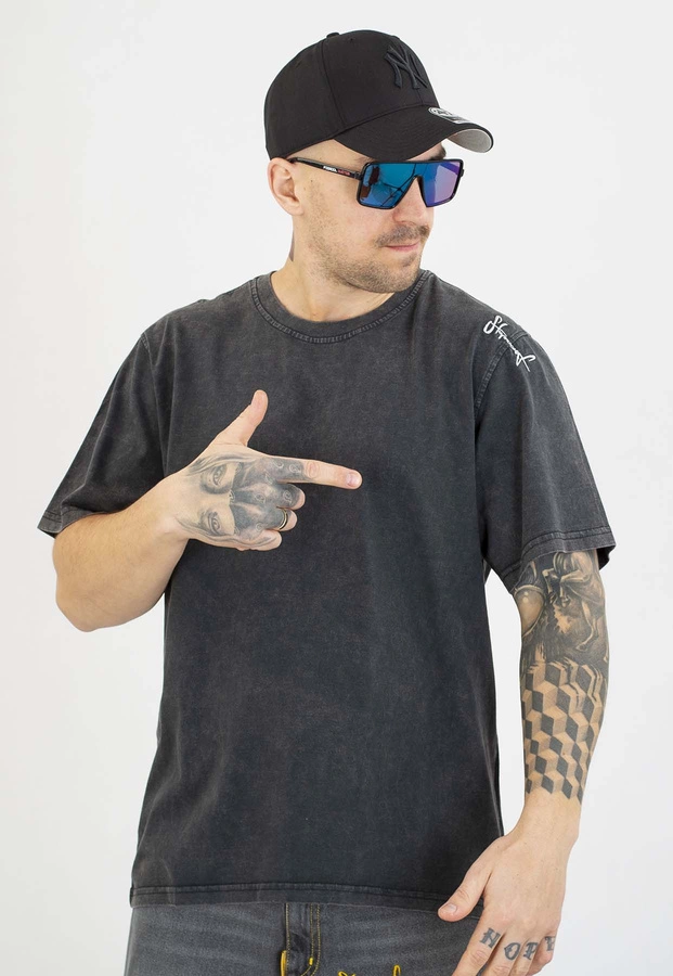 T-shirt Stoprocent Haftbark Premium czarny sprany