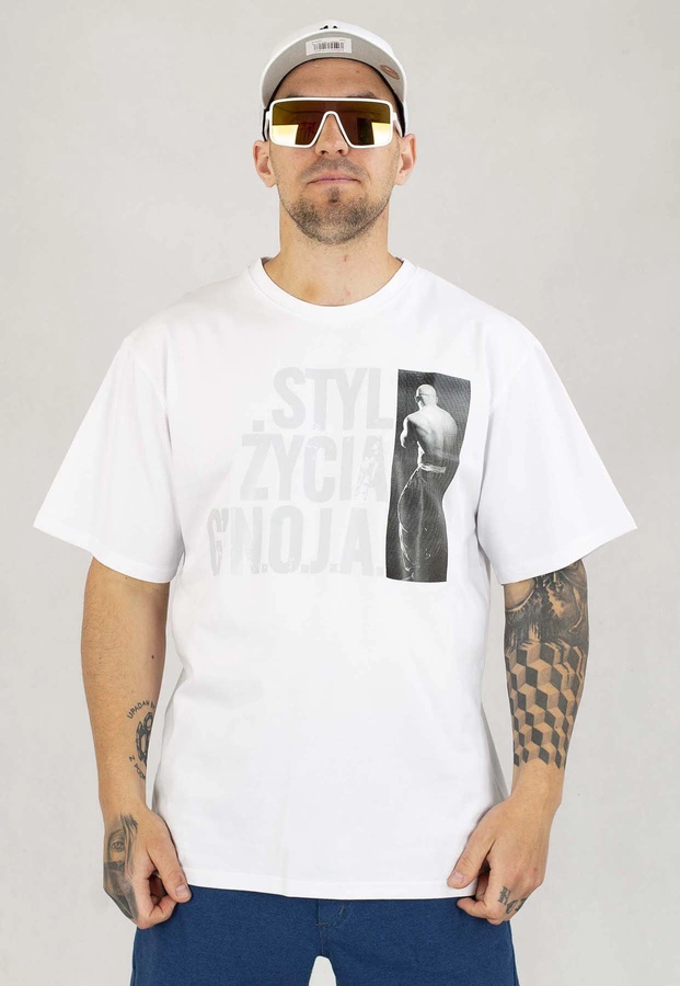 T-shirt RPS Rysiu Peja Solufka Styl Życia G'N.O.J.A. biały